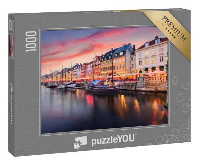 Puzzle 1000 Teile „Nyhavn-Kanal in Kopenhagen in Dänemark“