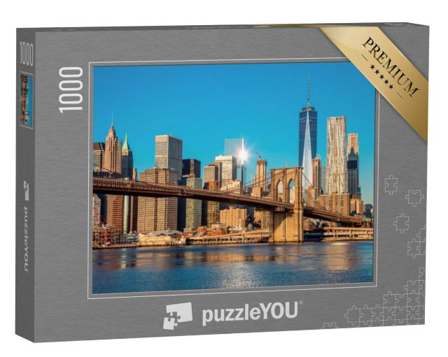 Puzzel 1000 stukjes „Downtown New York: Brooklin Bridge en Manhattan“