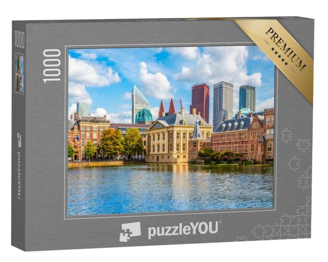 Puzzel 1000 stukjes „Skyline van Den Haag, Nederland“