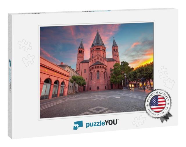 Mainz, Germany. Cityscape Image of Mainz Downtown with Ma... Jigsaw Puzzle