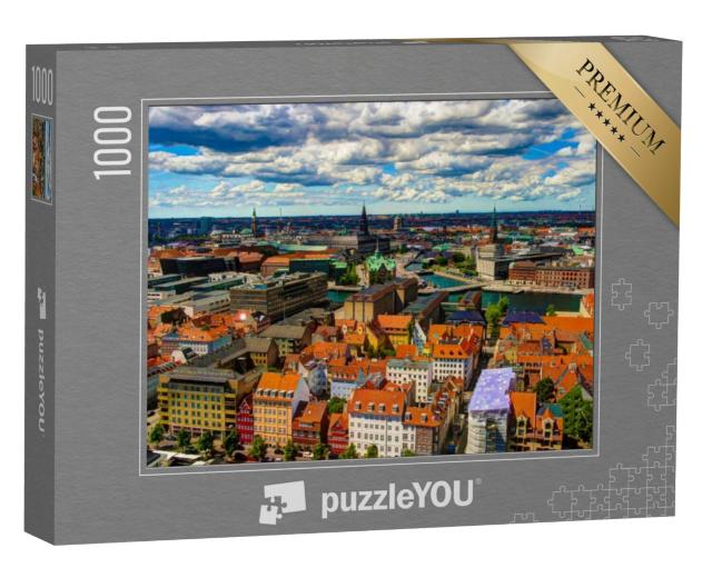 Puzzel 1000 stukjes „Stadsgezicht van Kopenhagen, Denemarken“