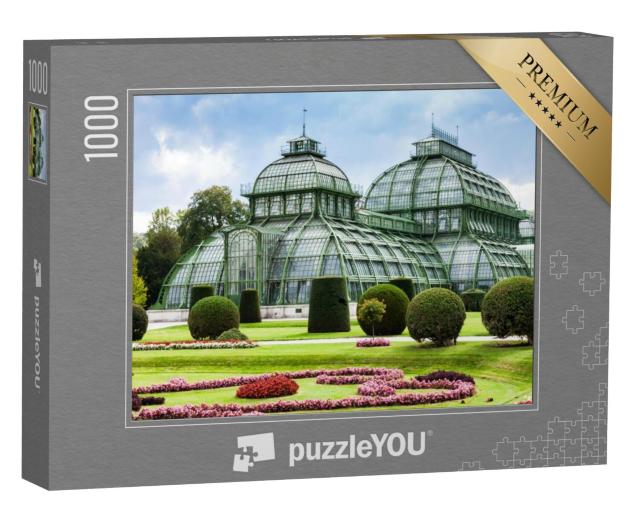 Puzzel 1000 stukjes „Het palmhuis, serre van paleis Schönbrunn“