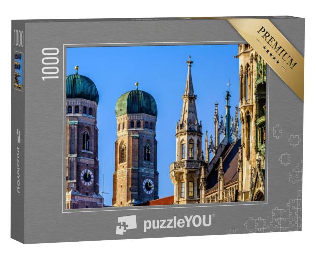 Puzzel 1000 stukjes „Liebfrauenkirche: Kathedraal van München, Duitsland“