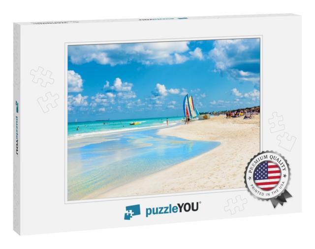 The Famous Beach of Varadero in Cuba with a Calm Turquois... Jigsaw Puzzle