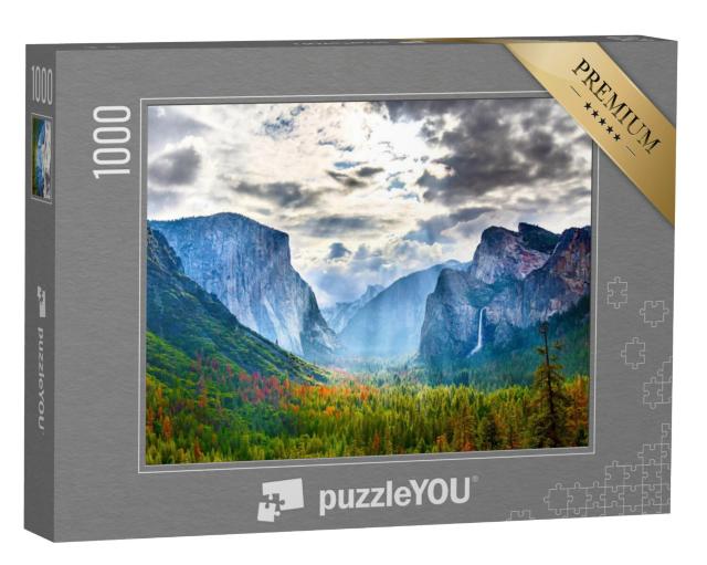 Puzzel 1000 stukjes „Indrukwekkend natuurspektakel in Yosemite National Park, VS“