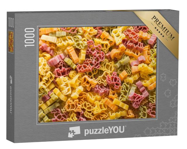 Puzzel 1000 stukjes „Pasta in de vorm van een dier“