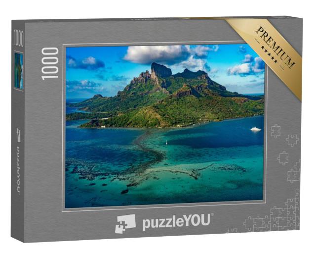 Puzzel 1000 stukjes „Bora Bora luchtfoto panorama landschap Frans-Polynesië“