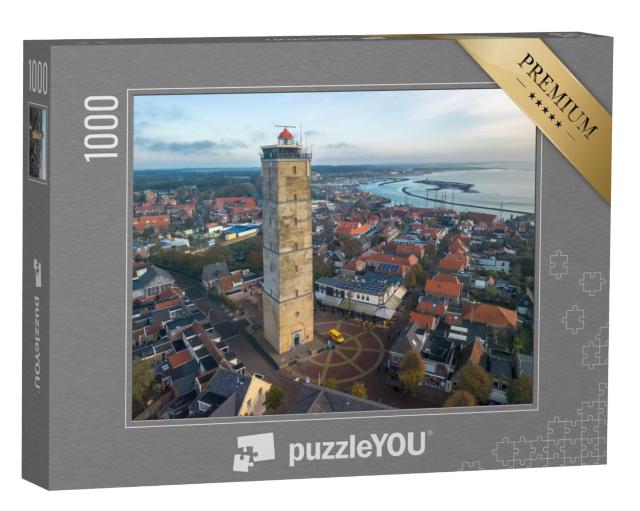 Puzzel 1000 stukjes „Close-up van de vuurtoren Brandaris op het Friese Waddeneiland Terschelling“