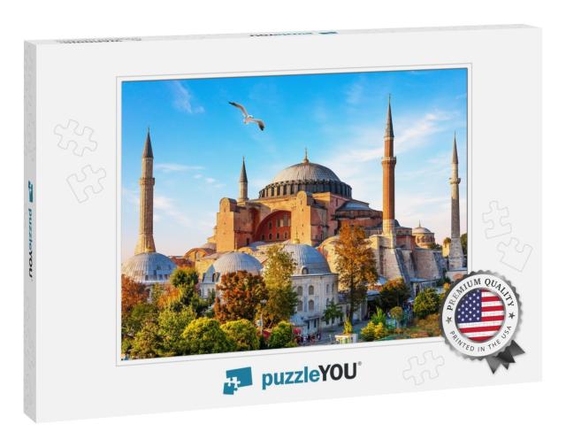 Famous Hagia Sophia Mosque in Istanbul, Turkey... Jigsaw Puzzle