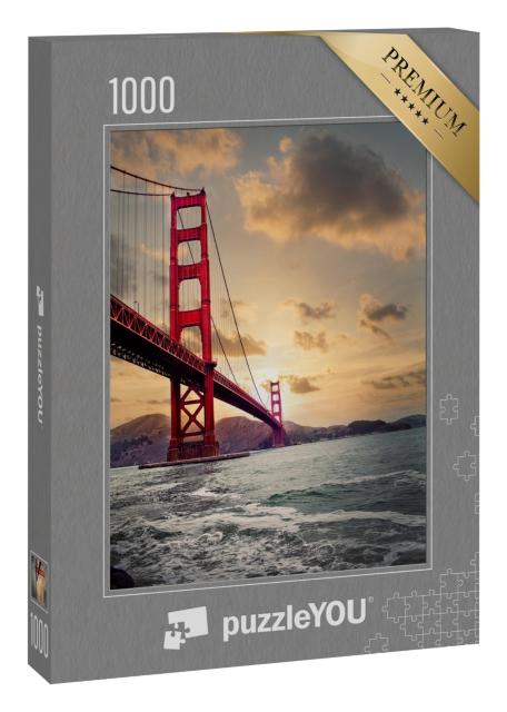 Puzzle 1000 Teile „Golden Gate Bridge: Sonnenuntergang“