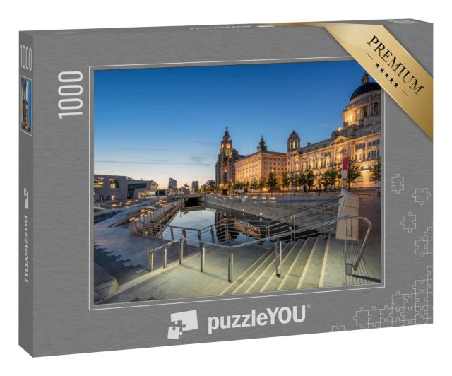 Puzzle 1000 Teile „Die drei Grazien an der Pier Head-Wasserfront in Liverpool“