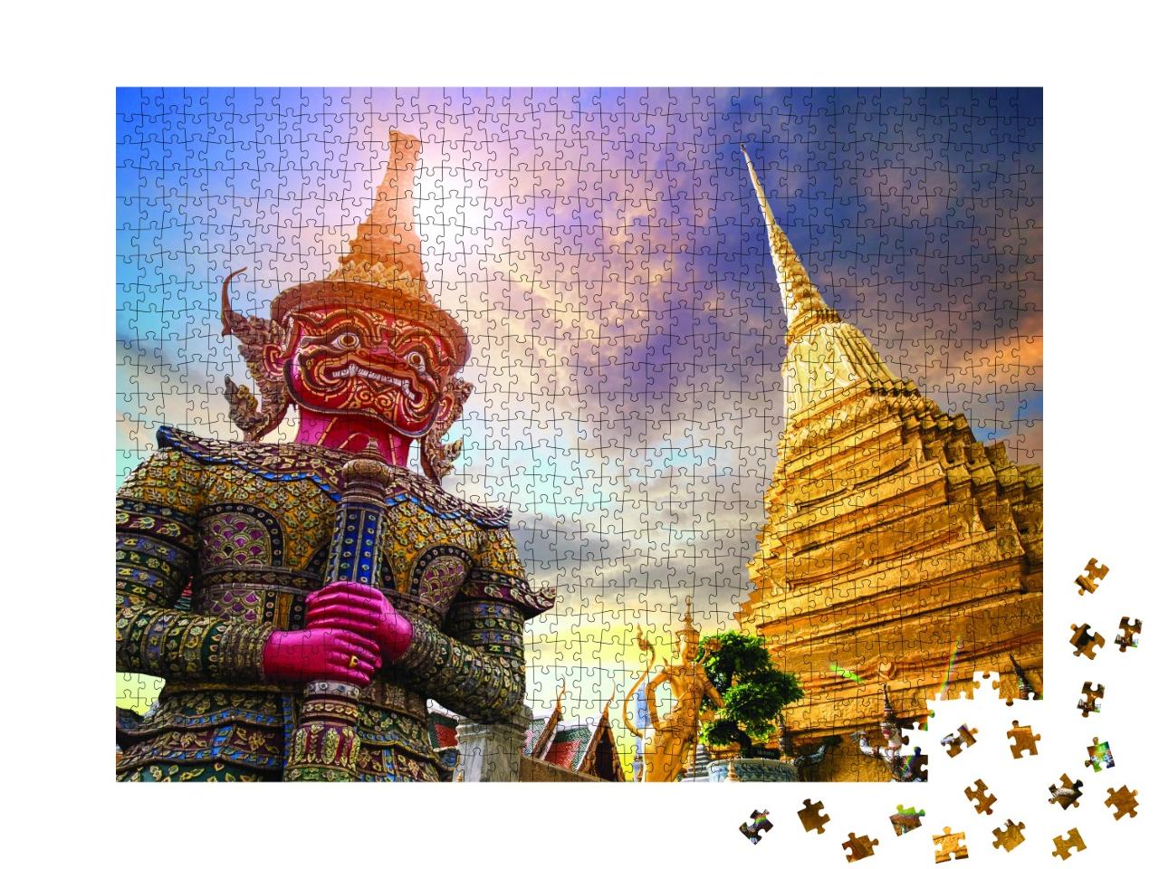 Puzzle 1000 Teile „Wat Phra Kaew, Tempel des Smaragdbuddhas, Bangkok, Thailand“