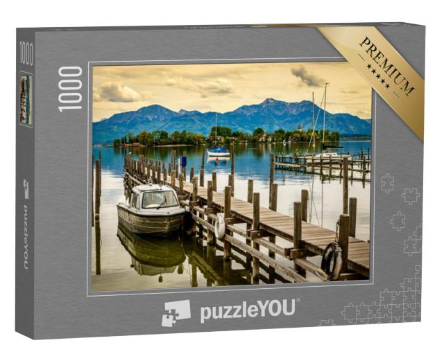 Puzzel 1000 stukjes „Steiger aan de Chiemsee bij Gstadt, Duitsland“