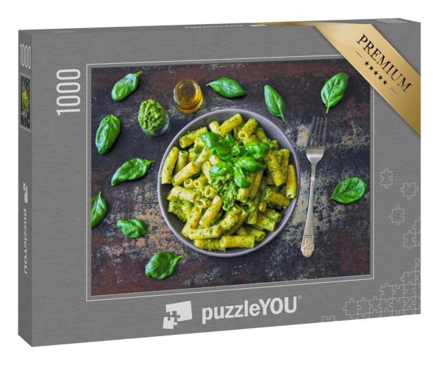 Puzzle 1000 Teile „Frisch gekocht: Pasta-Pesto, vegan“