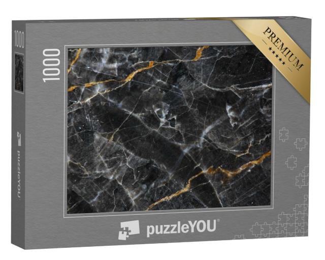 Puzzel 1000 stukjes „Donkergrijs marmer“