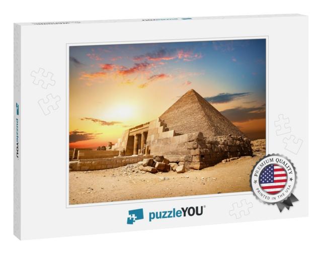 Ruined Pyramid of Cheops in Cairo Egypt... Jigsaw Puzzle