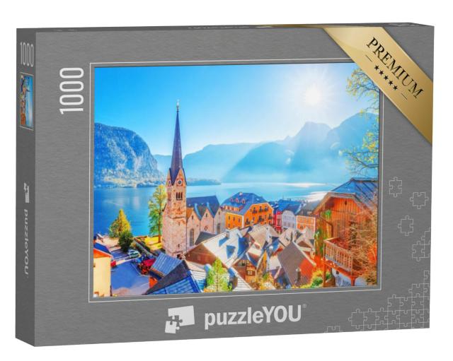 Puzzel 1000 stukjes „Historisch dorp Hallstadt, UNESCO werelderfgoed, Oostenrijk“