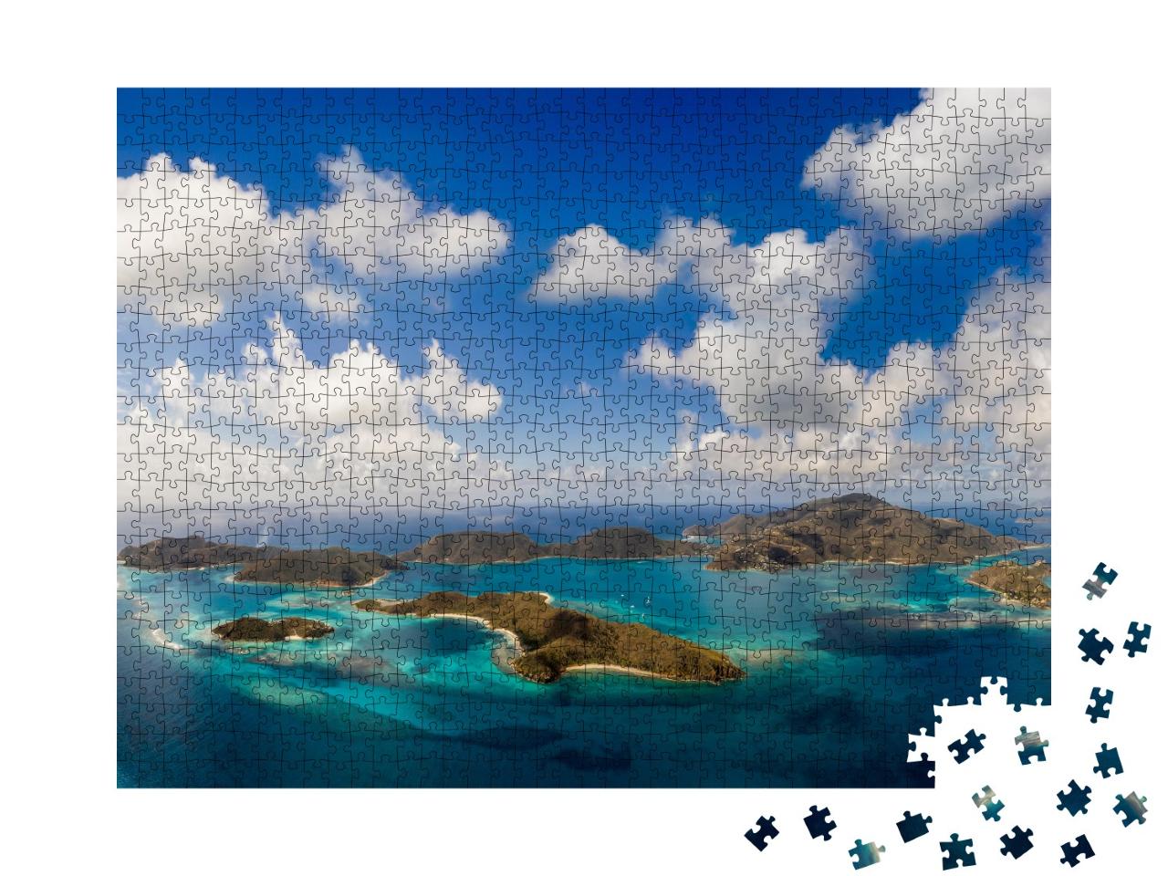 Puzzle 1000 Teile „Luftaufnahme der tropischen Britischen Jungferninseln“