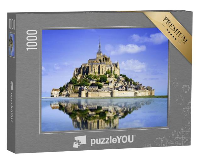 Puzzel 1000 stukjes „Het eiland Mont saint Michel, Normandië, Frankrijk“