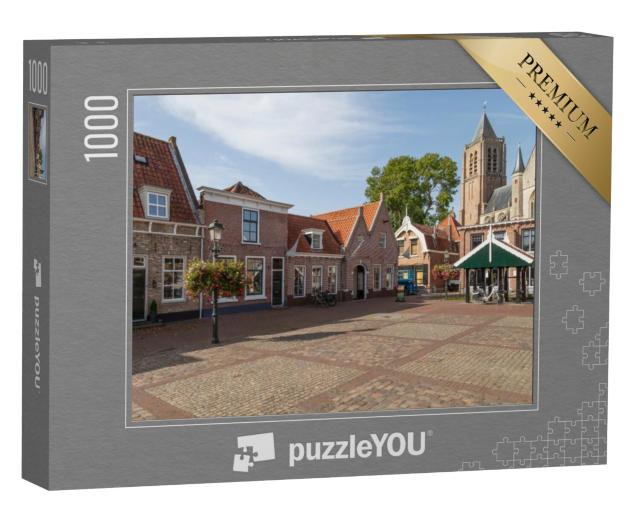 Puzzel 1000 stukjes „Middeleeuwse Onze-Lieve-Vrouwekerk in het centrum van de stad Tholen in de provincie Zeeland“