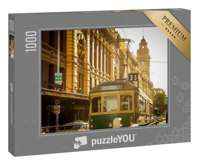 Puzzle 1000 Teile „Straßenbahn in Melbourne, Australien“