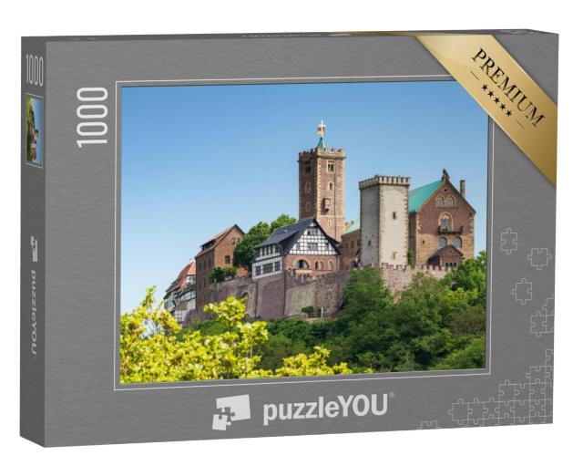 Puzzel 1000 stukjes „Uitzicht op het beroemde kasteel Wartburg - Werelderfgoed, Thüringen, Duitsland“