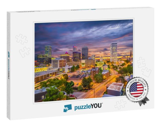 Tulsa, Oklahoma, USA Skyline At Twilight... Jigsaw Puzzle