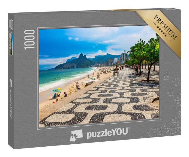 Puzzle 1000 Teile „Ipanema: Strand mit Mosaik, Rio de Janeiro“