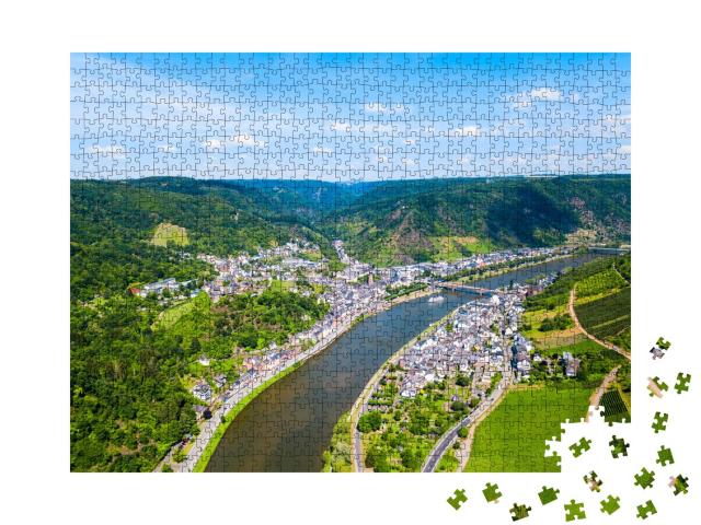 Puzzle 1000 Teile „Malerische Stadt Cochem im Moseltal, Deutschland“
