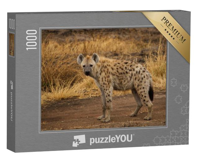 Puzzel 1000 stukjes „Gevlekte hyena in de savanne“