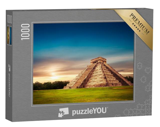 Puzzel 1000 stukjes „Tempel van Kukulkan, piramide in Chichén Itzá, Yucatan, Mexico“