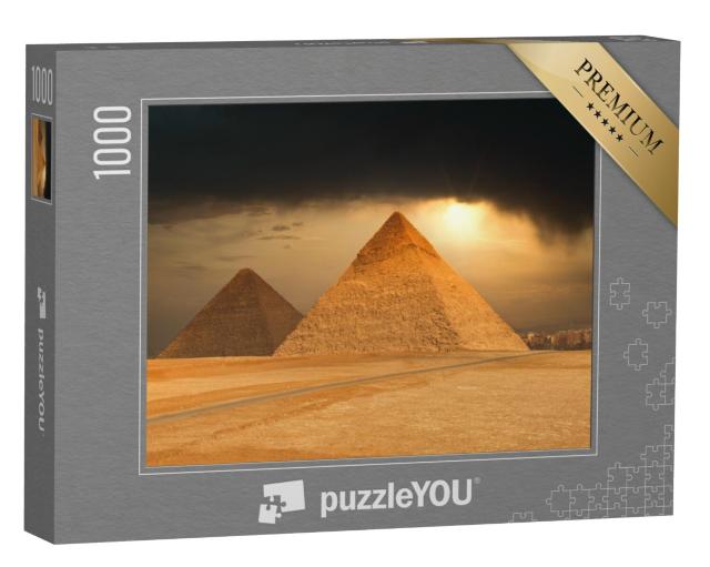 Puzzel 1000 stukjes „De beroemde piramides van Gizeh, Egypte“