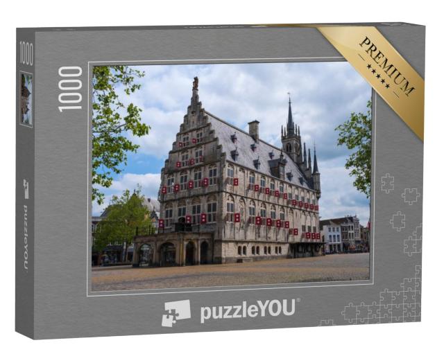 Puzzel 1000 stukjes „Het historische stadhuis van Gouda, Nederland“