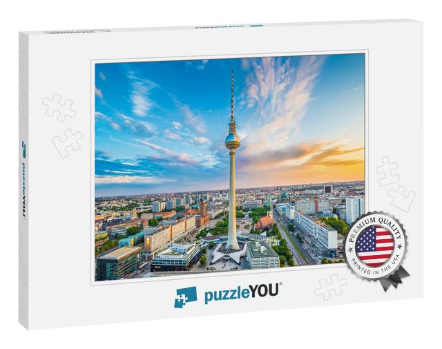 Aerial View of Berlin Skyline with Famous Tv Tower At Ale... Jigsaw Puzzle