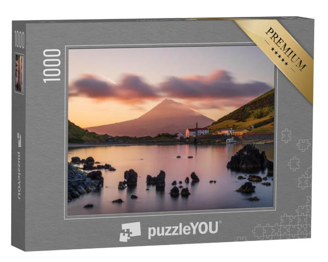 Puzzel 1000 stukjes „Kleurrijke zonsopgang in Horta, Azoren, Portugal“