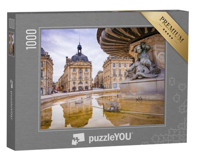 Puzzel 1000 stukjes „De Place de la Bourse in de stad Bordeaux, Frankrijk“