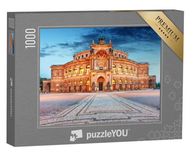 Puzzel 1000 stukjes „Beroemde Semper Opera in Dresden, Duitsland“