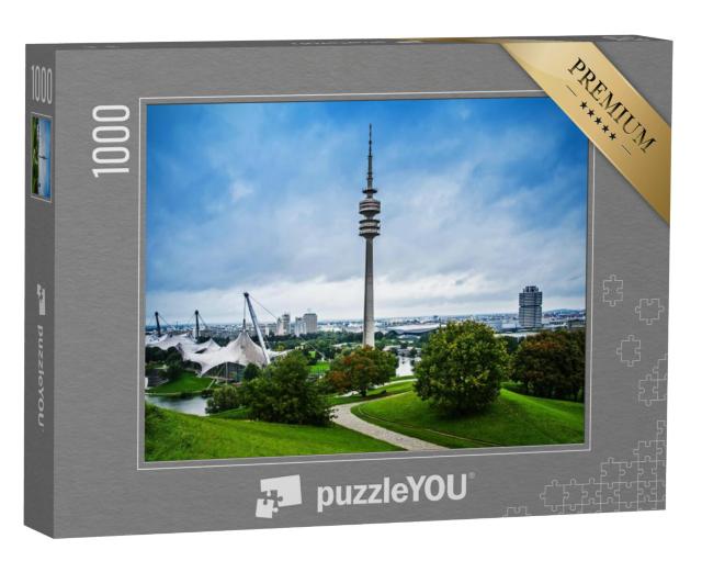 Puzzel 1000 stukjes „Olympisch Park met toren en stadion, München“