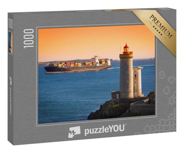 Puzzle 1000 Teile „Leuchtturm: Phare du Petit Minou in der Bretagne“