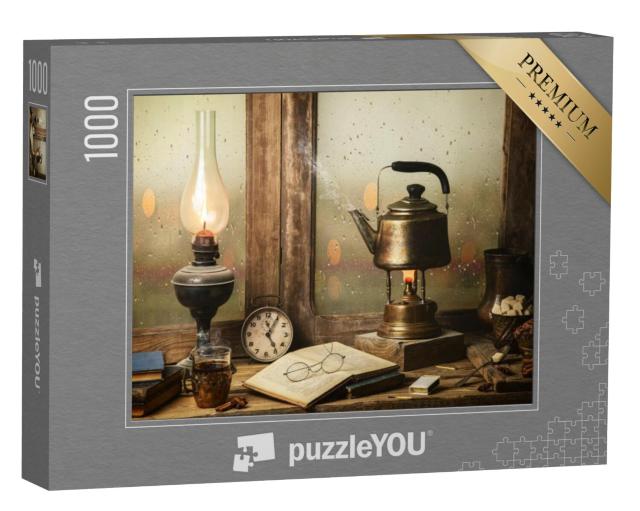 Puzzel 1000 stukjes „Literatuur en thee“