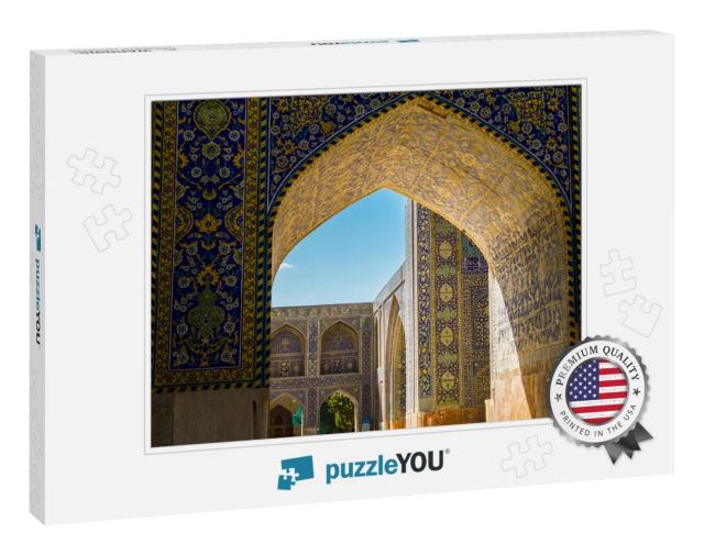 Shah Mosque, Isfahan Province, Iran... Jigsaw Puzzle