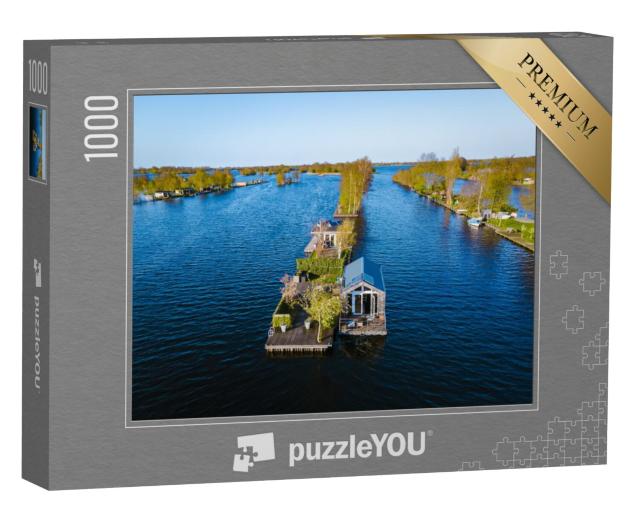 Puzzel 1000 stukjes „Vinkeveense Plassen met eilandjes bij Vinkeveen“