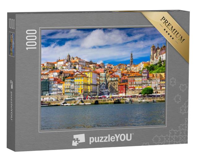 Puzzel 1000 stukjes „Porto, panoramisch uitzicht op de oude stad aan de rivier de Douro“