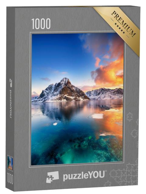 Puzzel 1000 stukjes „Prachtige zonsopgang in Noorwegen, Lofoten“