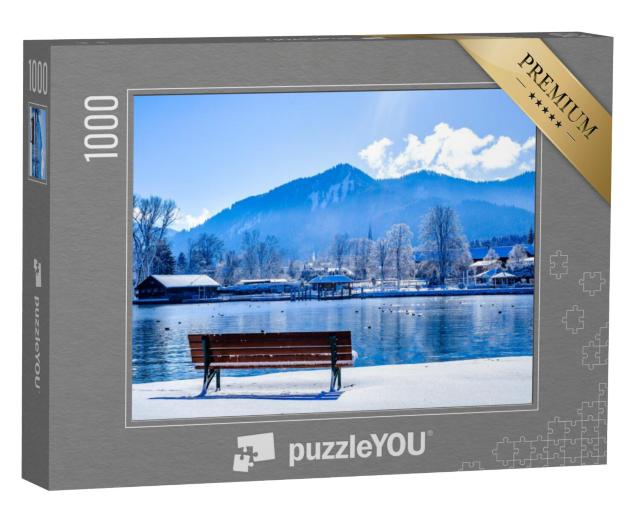 Puzzel 1000 stukjes „Prachtig winterlandschap aan de Tegernsee, Beieren“