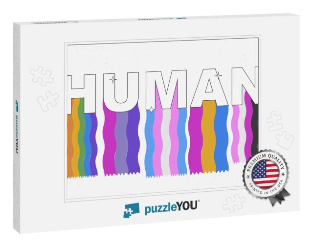 Human. Sexual Identity Pride. Lgbt Symbols. Flag G... Jigsaw Puzzle