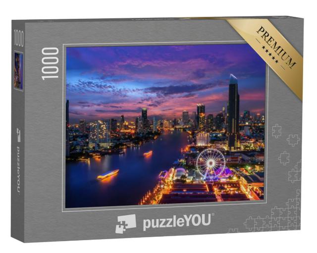 Puzzel 1000 stukjes „Bangkok bij nacht“