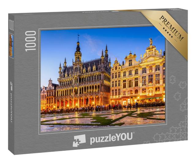 Puzzle 1000 Teile „Grand-Place und Maison du Roi, Brüssel, Belgien“