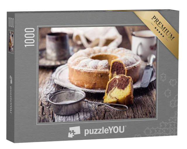 Puzzel 1000 stukjes „Marmercake, koffie“