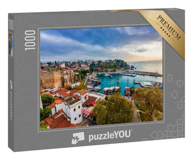 Puzzle 1000 Teile „Schiffe im alten Hafen von Antalya, Türkei“
